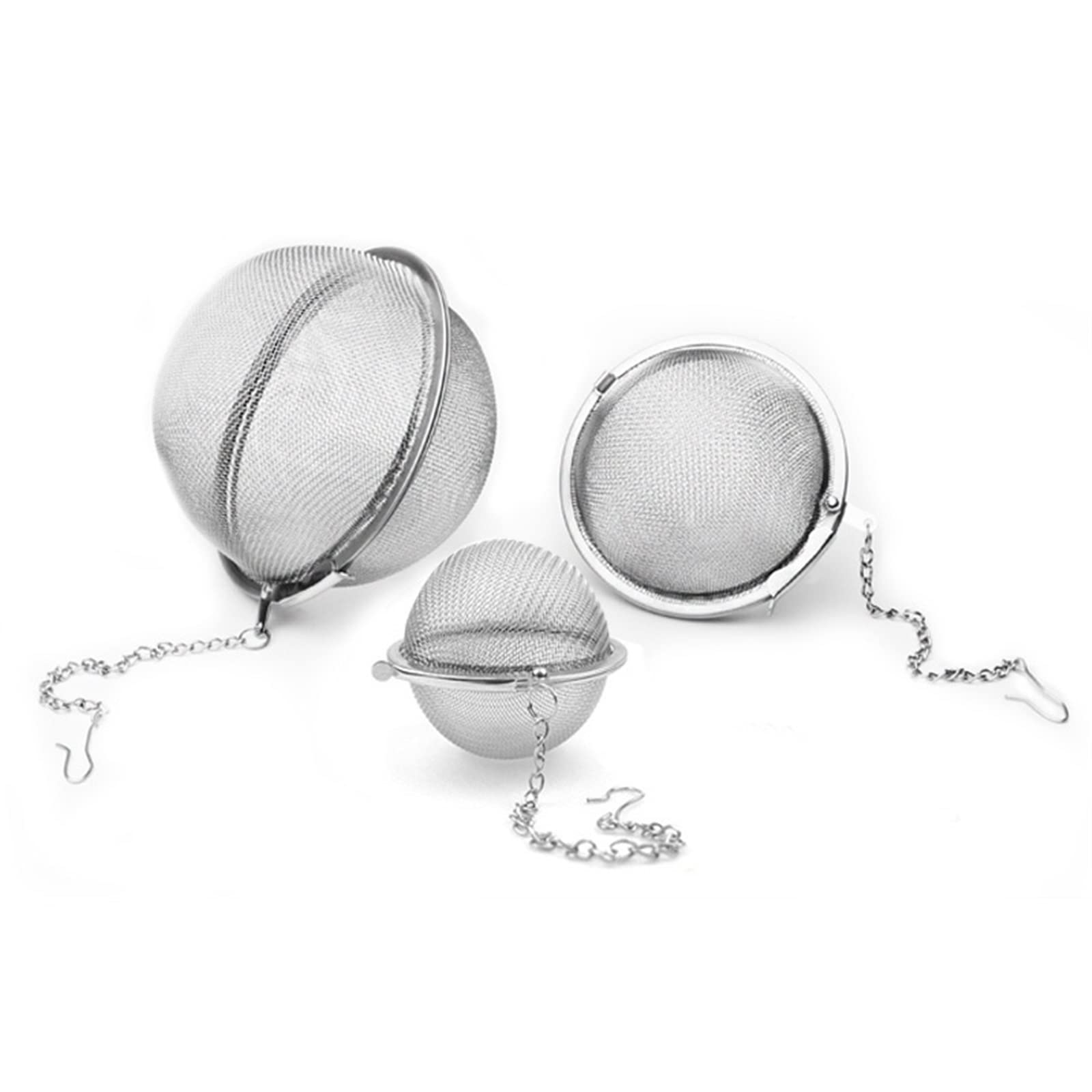 Colador de té de acero inoxidable con bloqueo esférico para especias, filtro de bola de té, filtro de malla, utensilios de cocina