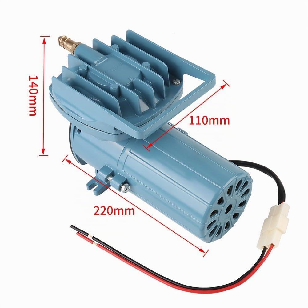 Pompe à Air DC 12V 35W, Oxygénateur 68L/Min pour Aquarium, Bassin et Aquaculture