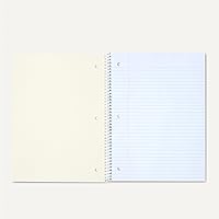 Vista 4 de Yaxa Basics College-Ruled Spiral Notebook, For Work and School, 70 Sheets, 8" x 10.5", Light Blue, 2-Pack