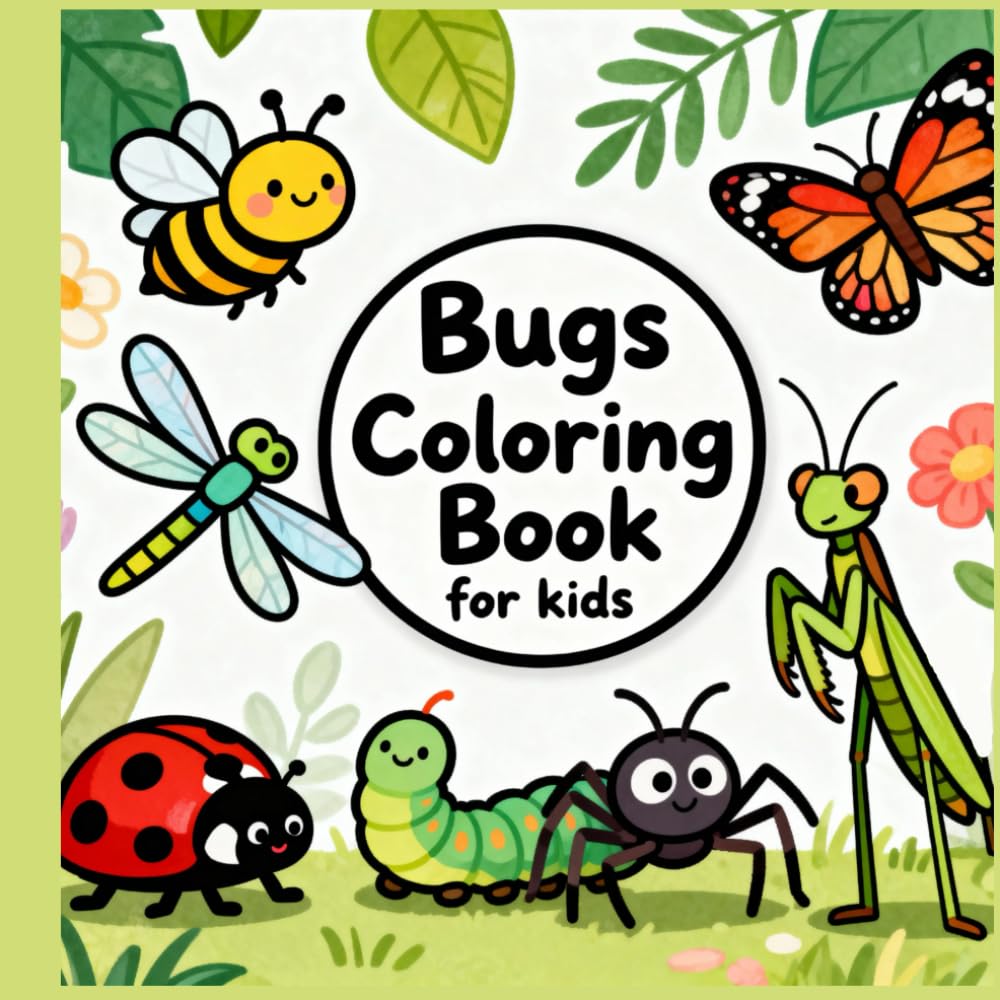 Bugs Coloring book for kids: Fun and Friendly Insects to Color – Simple Pages for Creative Play and Learning