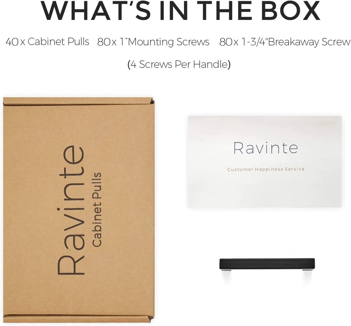 Gеt Dіѕсоunt 70% Prісе Ravinte 40 Pack 3-3/4 Inch Kitchen Square Cabinet Handles Matte Black Cabinet Pulls Black Drawer Pulls Kitchen Cabinet Hardware Kitchen Handles