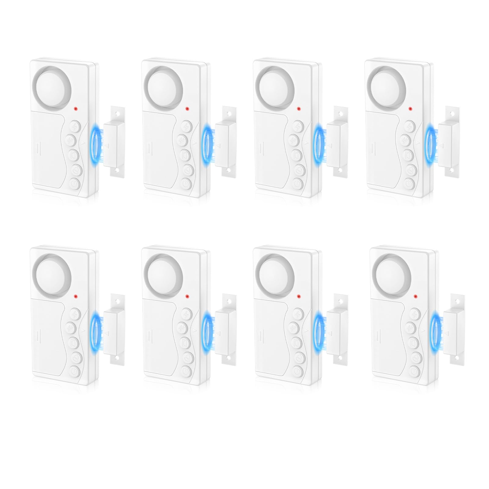 Greencycle Freezer Door Alarm (3/15/30/60S Delay), Door Alarms for Home Security Kids Safety, Close Doors Reminder 108dB Loud, 4Modes, 3 Adjustable Volume for Home, Business, Office, Gate, Shop, 8PK