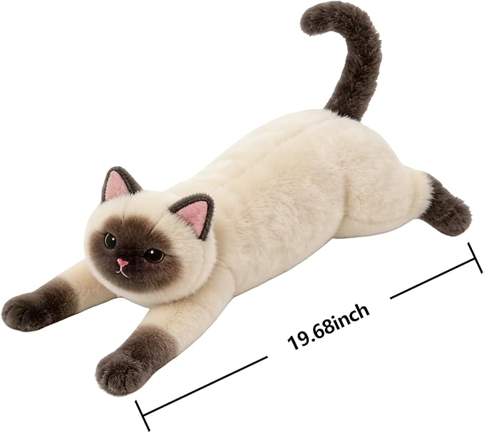 Almohada Decorativa de Gato Siames 50 cm miniatura 2