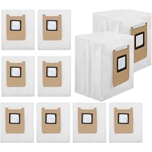 10pcs Dust Bags For Eufy E28 Omni / E25 Omni Robot Vacuum Accessories, 4-Layer Tear-Resistant Non-woven Fabrics, 3L Large Capacity Dust Collector, Auto Empty Station Bags