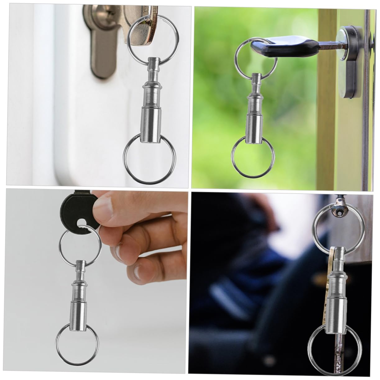 ifundom Portachiavi Sgancio Rapido con Design Doppio Accessorio per Borse E Chiavi Facile Utilizzare E E Decorativo per Occasione 4