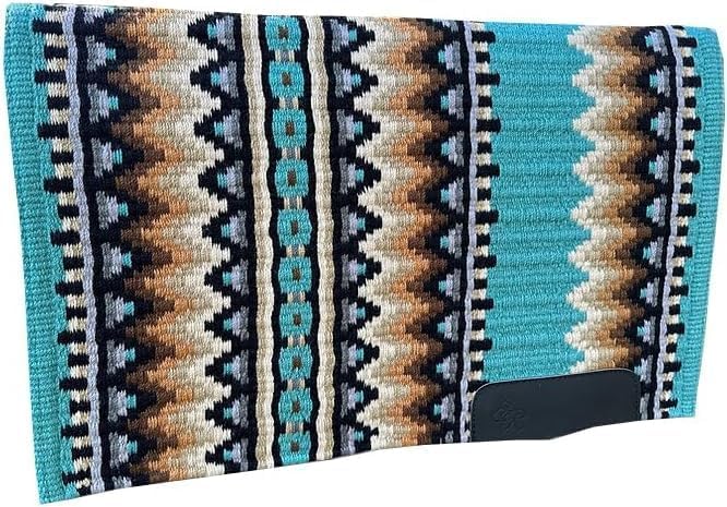 Western Show Saddle Pad/Blanket for Horses - Handmade Wool Saddle Blanket with New Zealand Design, Regular” Thick, Durable & Comfortable for Horse Riding (Hugo_1)
