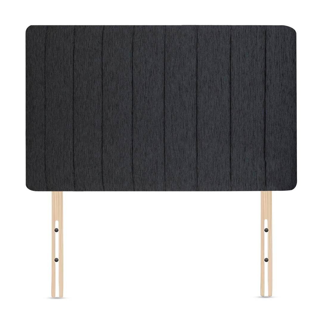 Elixir Furniture Portland Handmade Divan Bed Headboard โ 4ft Small Double | 20-Inch Tall | Chenille in Black | Elegant Padded Design (Black, 4ft Small Double)