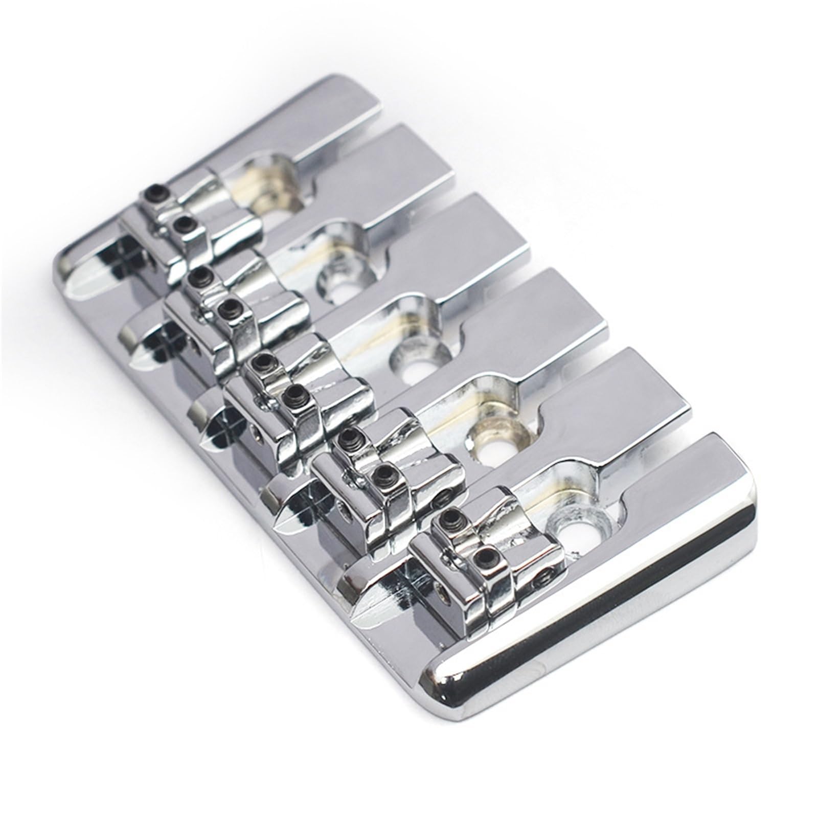 5 Strunowa Gitara Basowa Z Metalowym Mostkiem I Strunami Perforowanymi Z Tyłu(Silver)