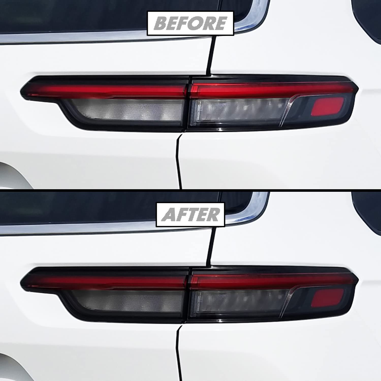 SlickMod PreCut Vinyl Smoke Tint for 2021-2022 Jeep Grand Cherokee L Tail Light (1. Taillight, 35% Light Smoke)
