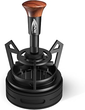 IKAPE Espresso Coffee V3 WDT Tools, 54mm Stirrer Dispensing Tool, 10 Needle Stirrrer, Adjustable Needle Height, Dosing Funnel & Stand Coffee Drinker