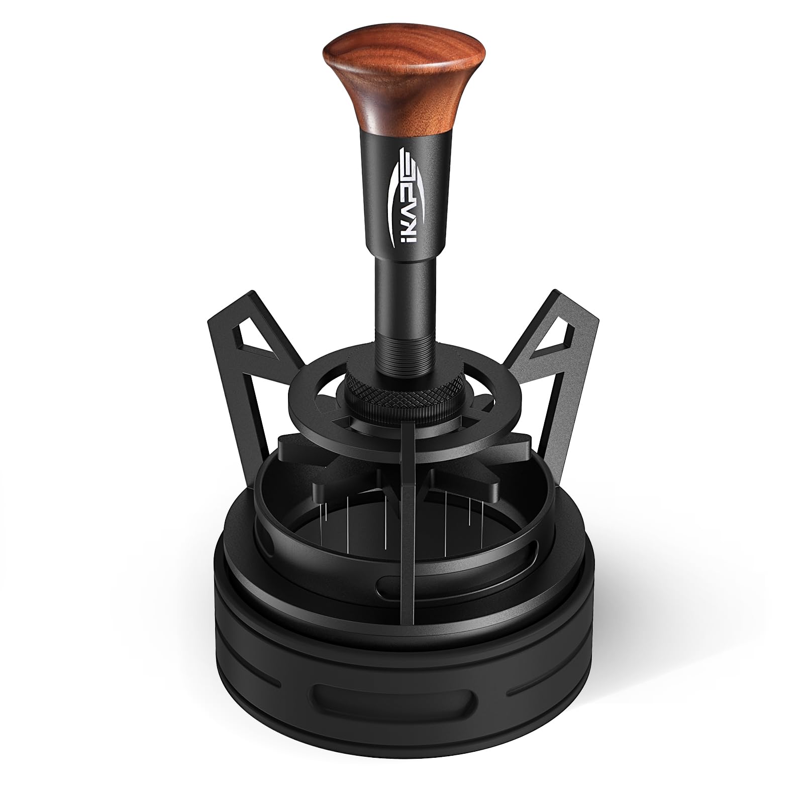 IKAPE Espresso Coffee V3 WDT Tool, 54mm Stirrer Distribution Tool, Equipped with 10-needle Stirrer, Adjustable Needle Height, Coffee Stirrer with Dosing Funnel & Stand-picture-18