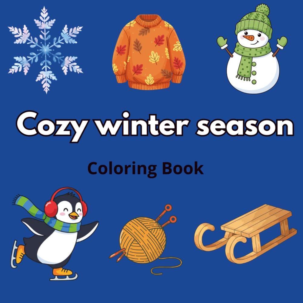 Cozy winter season: Coloring Book