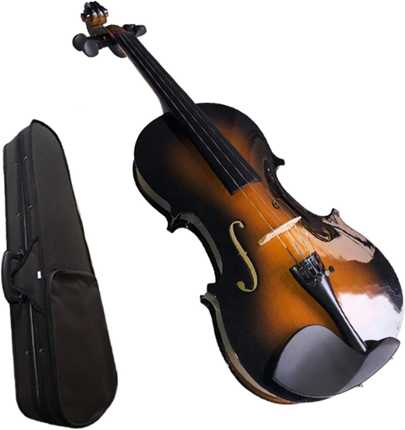 Violino Acustico Professionale di Alta Qualità Realizzato a Mano in Abete Rosso e Acero, Misura 4/4, con Archetto in Legno Brasiliano e Custodia Rigida, Adatto per Principianti e Professionisti