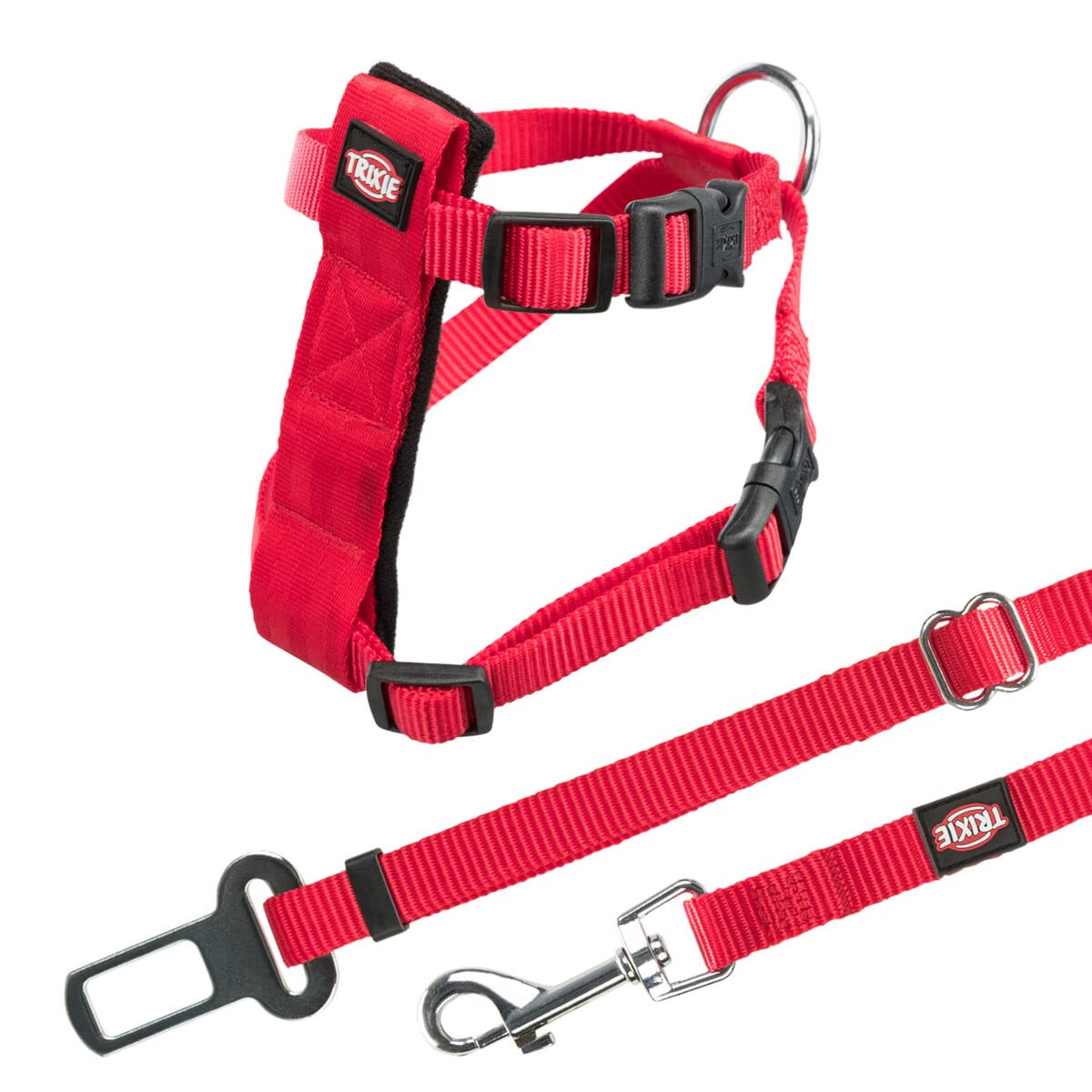 Trixie Cat Harness with Leash with Fully Adjustable Safety Belt, Comes with Snap Buckles which Make it Easier to Use, Strong D-Ring Keeps The Harness and Leash in Place,Dim: 20–50 cm/15 mm, Red (B0C37HCD94) Amazon Price History, Amazon Price Tracker