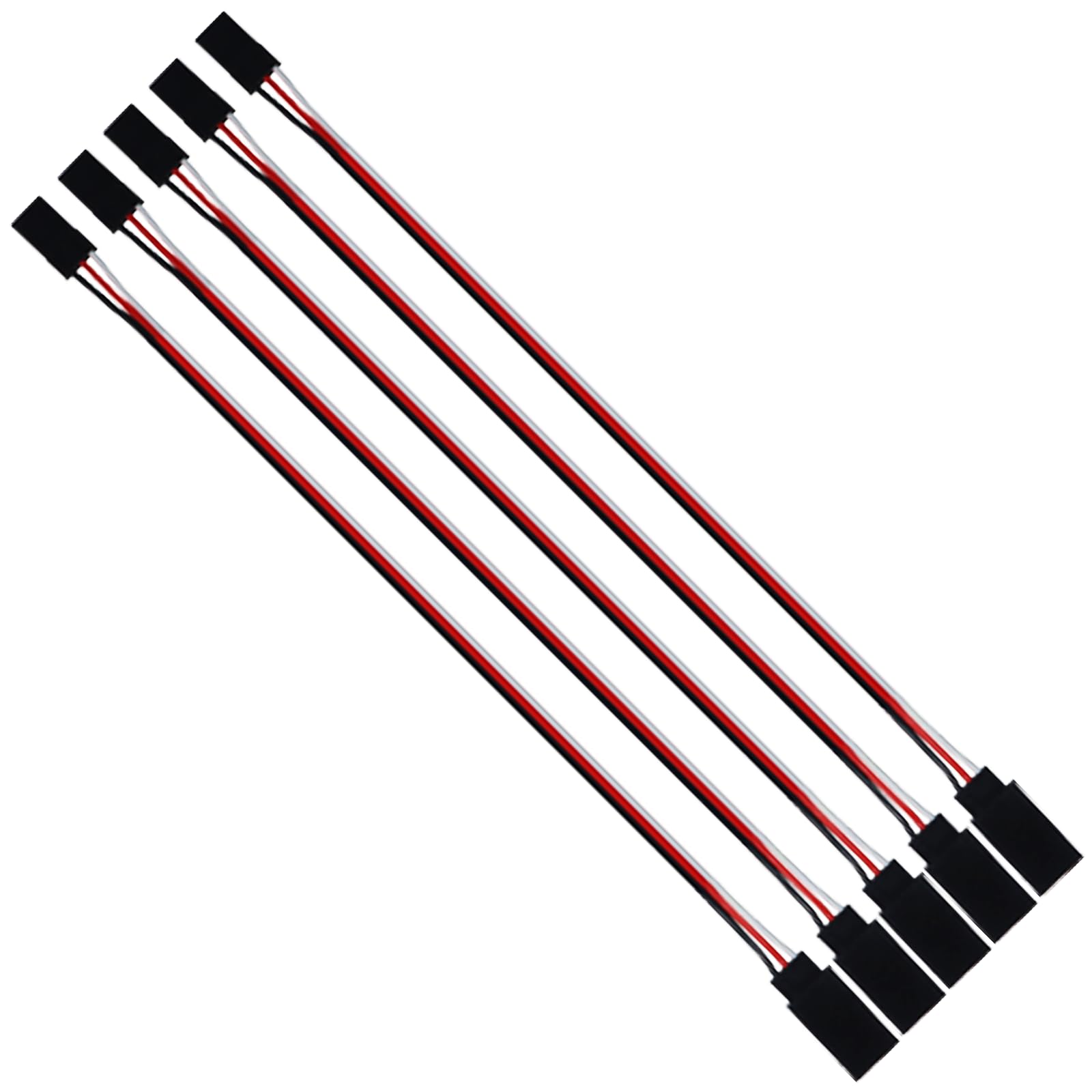 Nvwadayu 3-Pin Servo Extension Wire Lead Female to Male, JR Plug Connector, RC Servo Extension Wire Connectors, Remote Control Parts for RC Car Drone