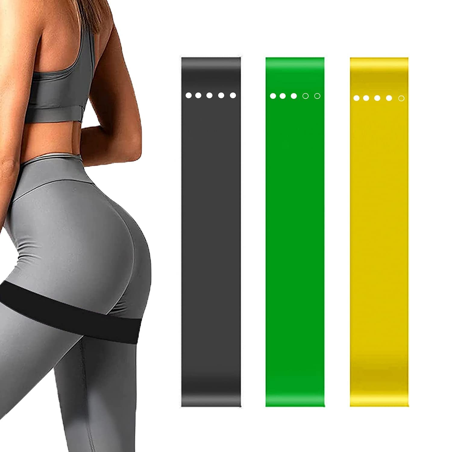 MANOGYAM Reistance Loop Band | Stretching Band | Resistance Band for Exercise | Workout Bands for Men & Women | Yoga Bands for Home Fitness Physical Therapy (Set of 3) (B084TNYXZS) Amazon Price History, Amazon Price Tracker