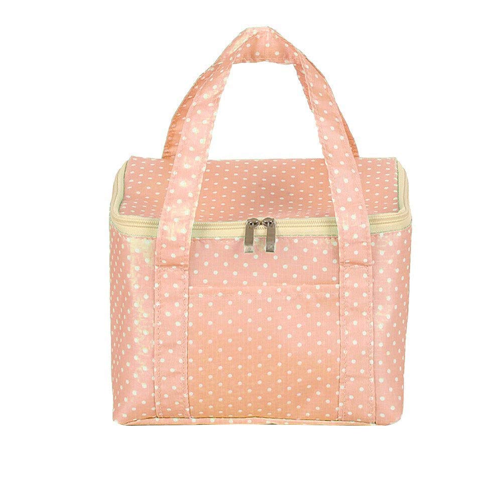 Bolsa de Almuerzo, Bolsos para la Comida para Mujer, Bolsa de Transporte de Lona fría aislada, Bolsa de Almuerzo térmica portátil, Bolsas más Frescas para Mujer