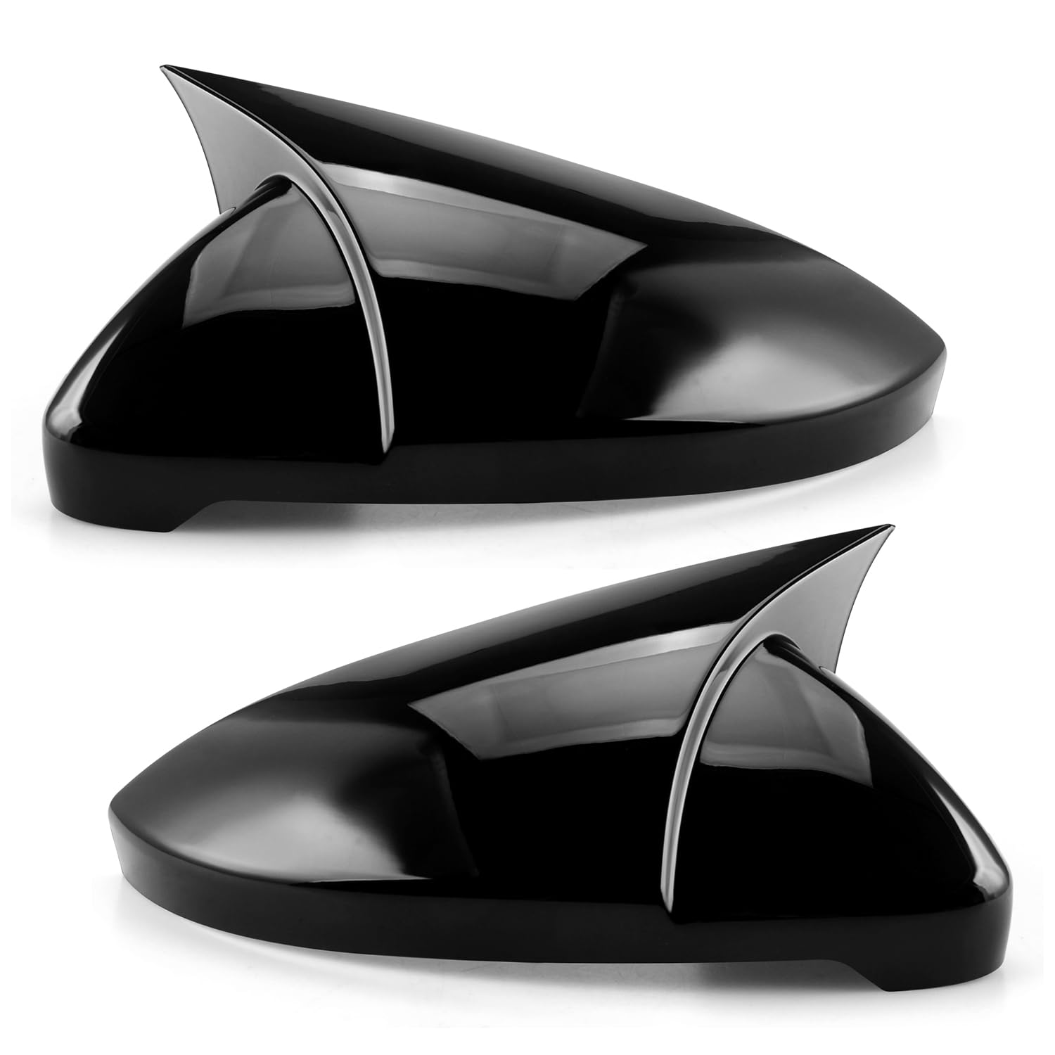 Coperchio Dello Specchio Laterale, Ricambio per Specchietto Retrovisore Compatibile con Golf MK7 Hatch-back MK7.5 GTI R GTD Base 2009-2020 Tou-ran II All-track, Nero Lucido, 2 Pezzi