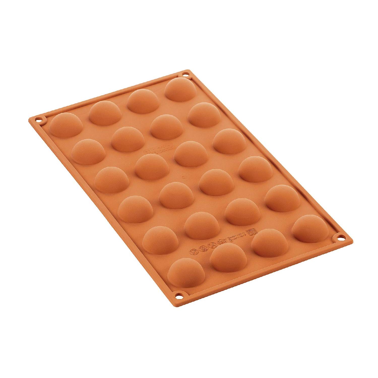 Silicone Mold 24 Cake Single Portion half-Balls Ø 30x15 MM - SILIKOMART - Pastry