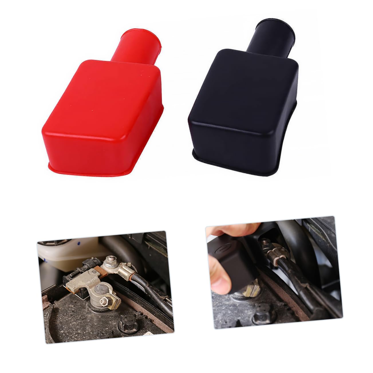 BETOOKY 3 Paia Di Tappi Copriterminali Batteria In Gomma Rossi E Neri – Isolanti Per Auto E Moto, Protezione Anti-cortocircuito