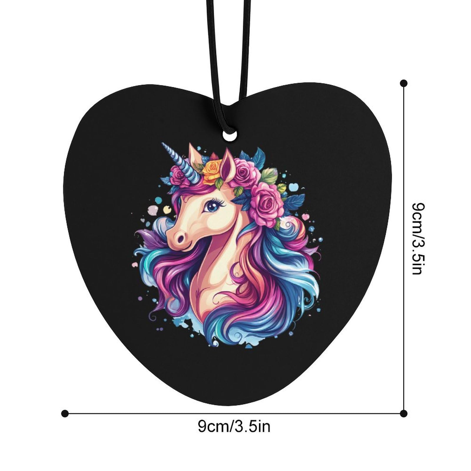Flower Un-icorn Car Air Freshener Hanging Aromatherapy Tablets for Car Accessories Love form