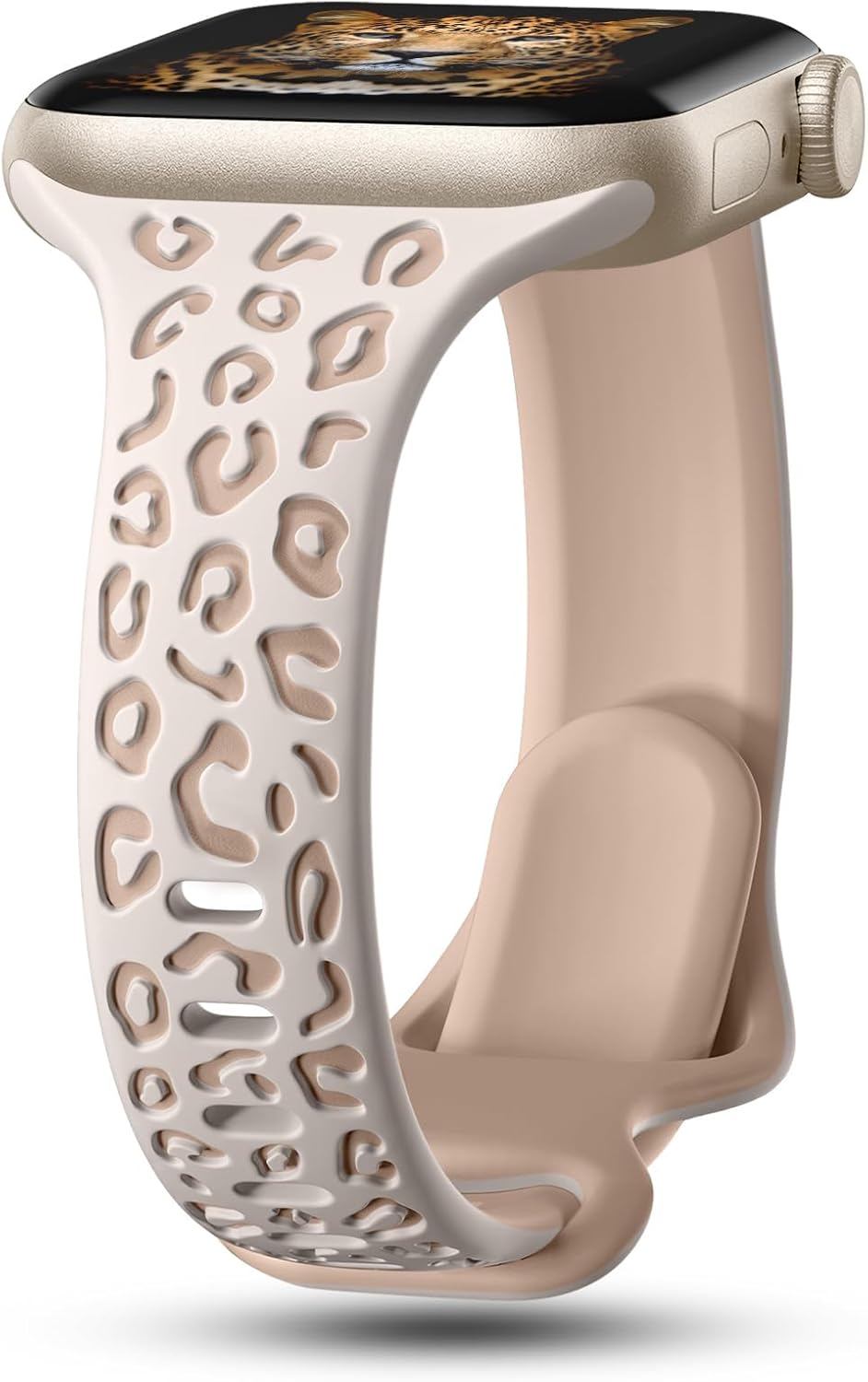 CreateGreat Slim Leopard Engraved Bands Compatible...