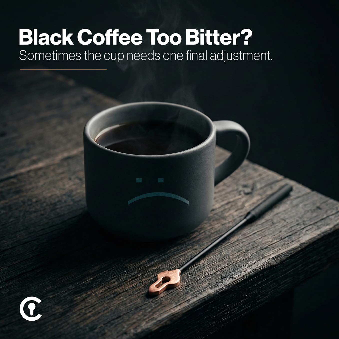 Coffee Key™ | Coffee Stirrer That Softens Bitterness for Smoother, More Balanced Coffee After Brewing (8 in / 38 g)