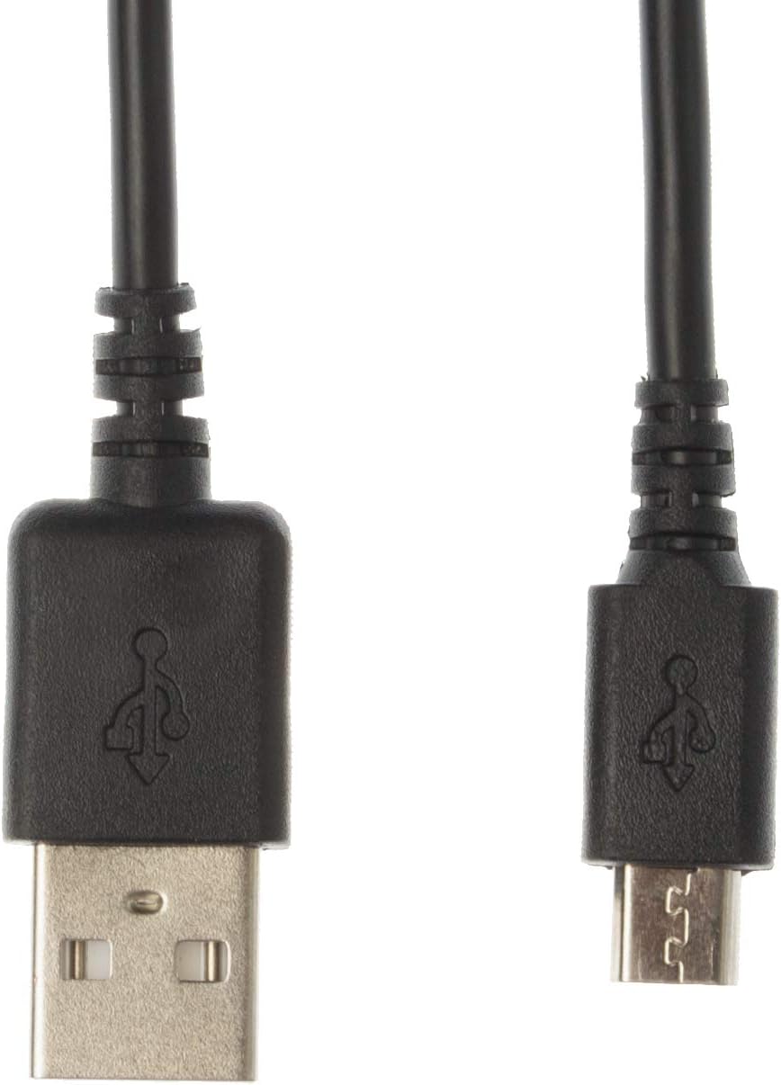 Kingfisher Technology - 2m Black USB Charger Charging Power and Data Sync Cable Adaptor (22AWG) Compatible with ZTE Micromax A60 (ZTE Penguin) Phone