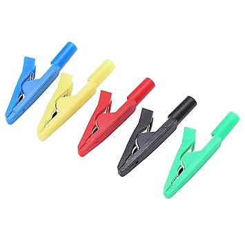 Clamps, Durable Practical Electric Test Clips Colorful with Needle Jack for Electricity Numerical Test