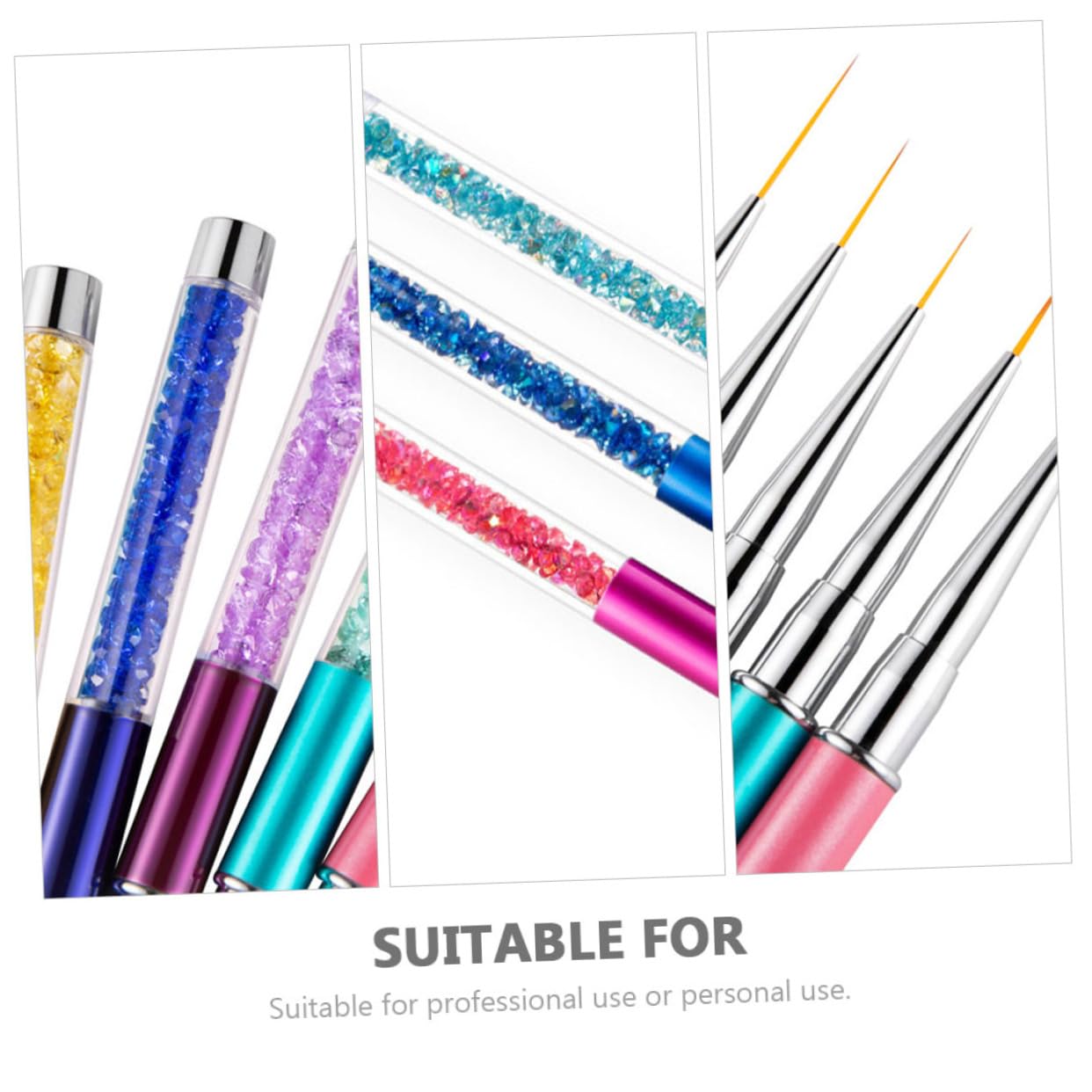 FRCOLOR 25 Pz set di pennelli per unghie pennelli unghie professionali pennelli unghie gel strumenti per manicure professionali penne in gel accessori per unghie strumento per manicure AbS