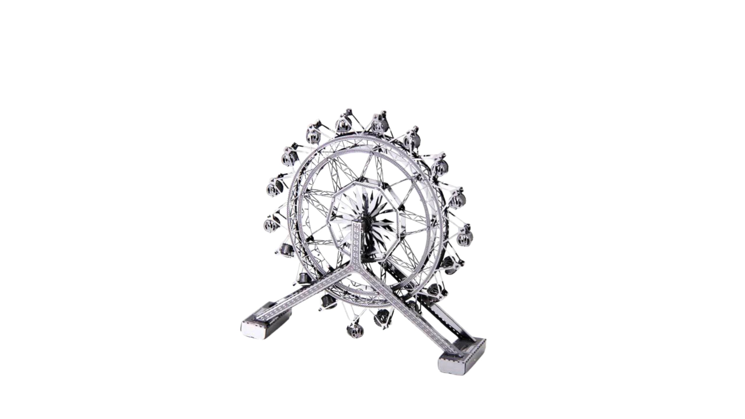 Metal Zone Noria de Metal Puzzle 3D. Maqueta Noria para Montar Parque de Atracciones. Rompecabezas de Metal 3D de Arquitectura. Puzzle 3D de Metal para Adultos de 9 x 8,8 x 2cm