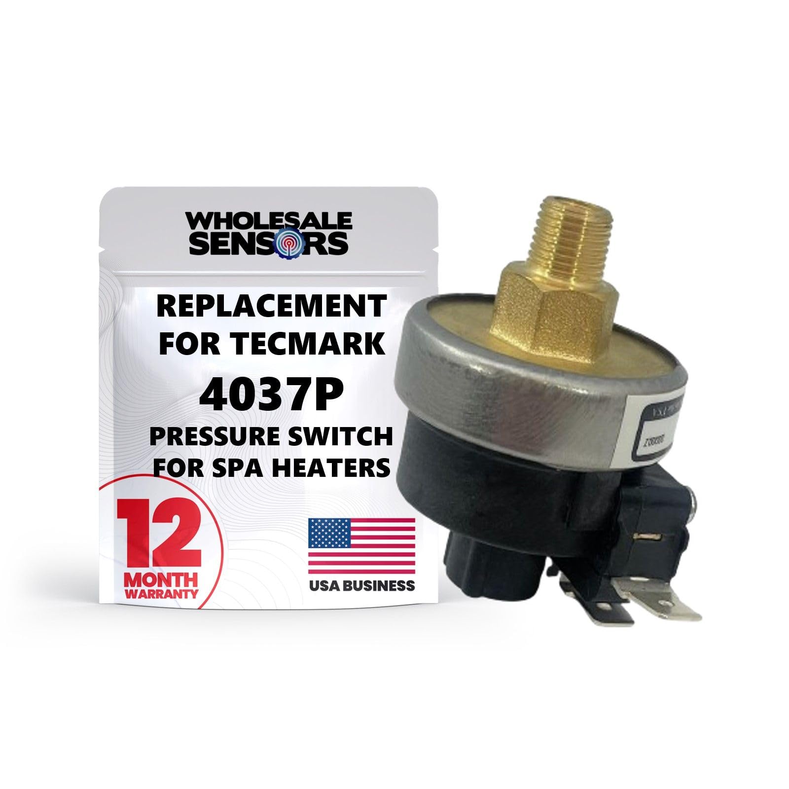 Wholesale Sensors Pressure Switch Alternative Replacement for TecMark 4037P, 16A, 1/8" MNPT, SPST for Spa Heaters 12 Month Warranty-image-42