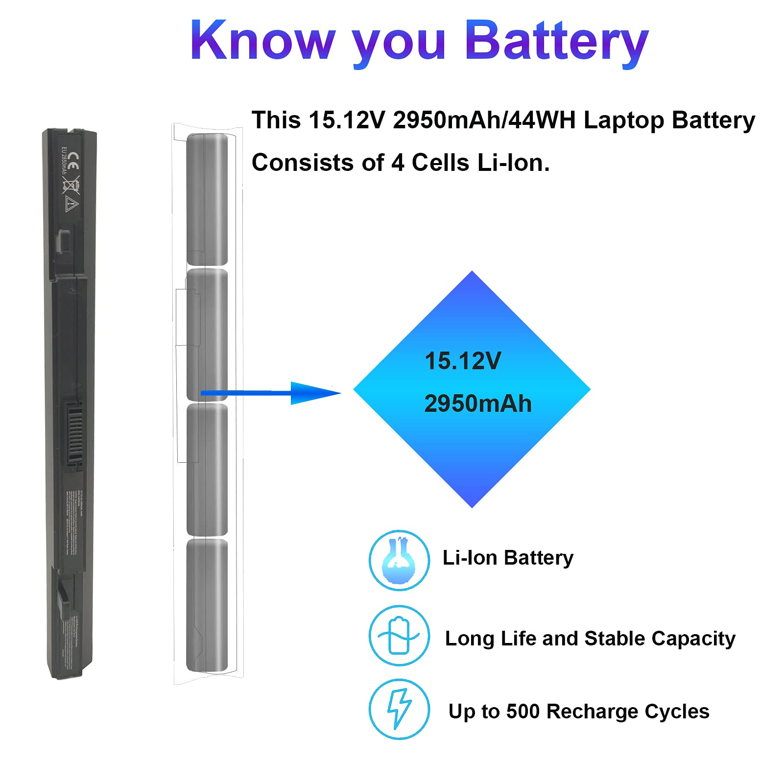 Replacement Medion Accu 15.2V 2600mAh 39Wh - Laptop reparatie en onderdelen