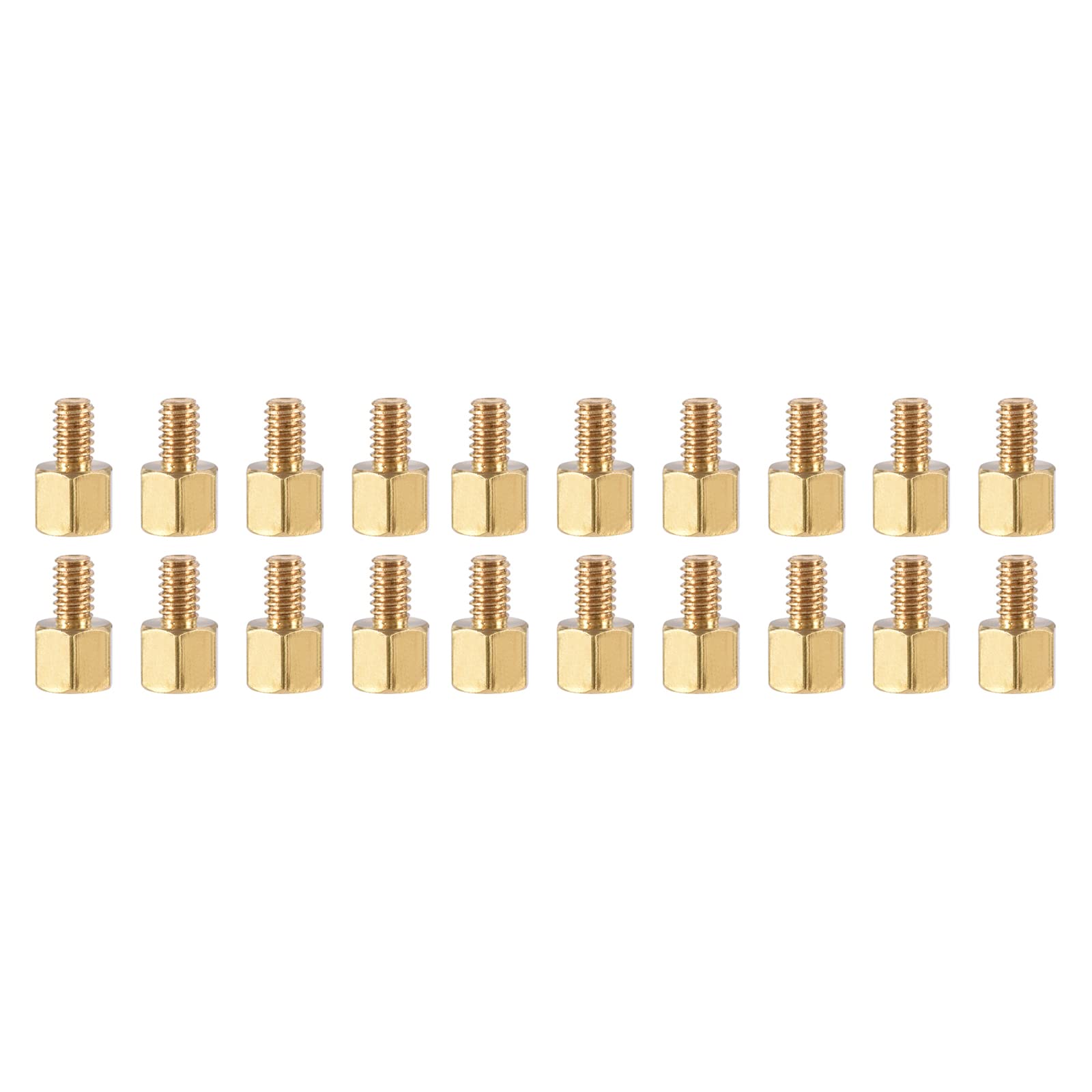YOKIVE 20 Pcs M2.5 Standoff Screws, Brass Hex PCB Standoffs, Keep