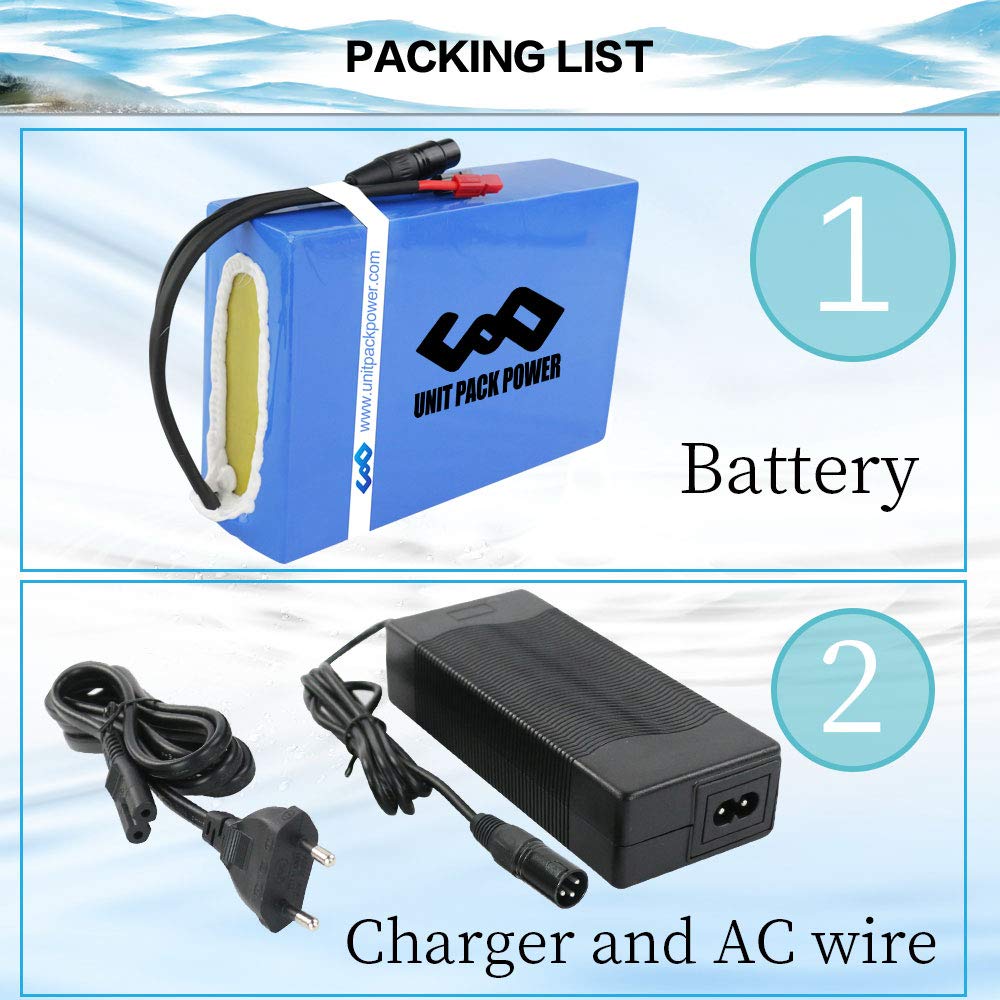UPP Batteria per Bici elettrica 48V 20AH Ebike Batteria per Ebike, E-scooter/Go-Kart 1500W 1000W 750W 500W Motori