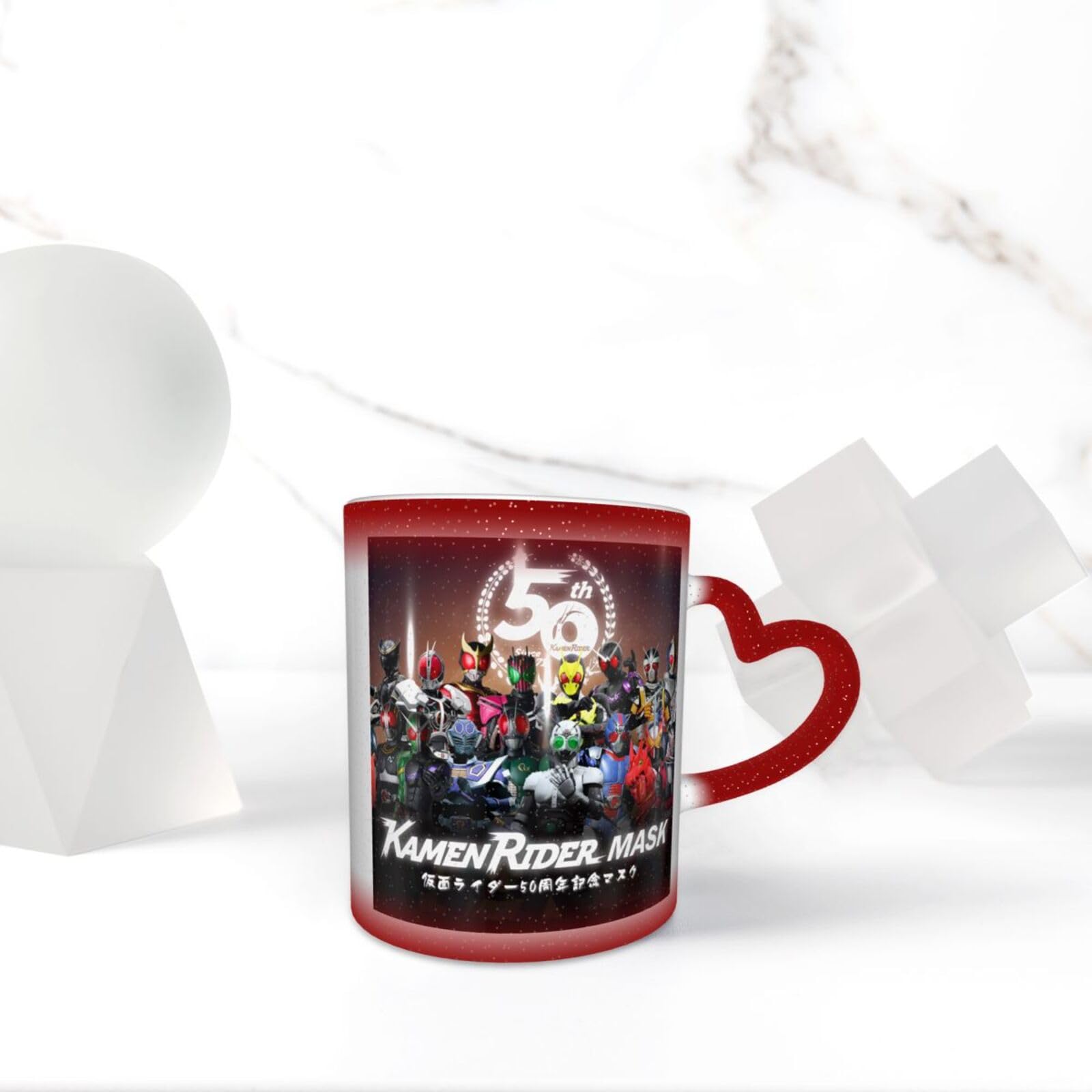 Amazon.co.jp: 仮面ライダー 生誕50周年 マグカップ 変色カップ 耐熱