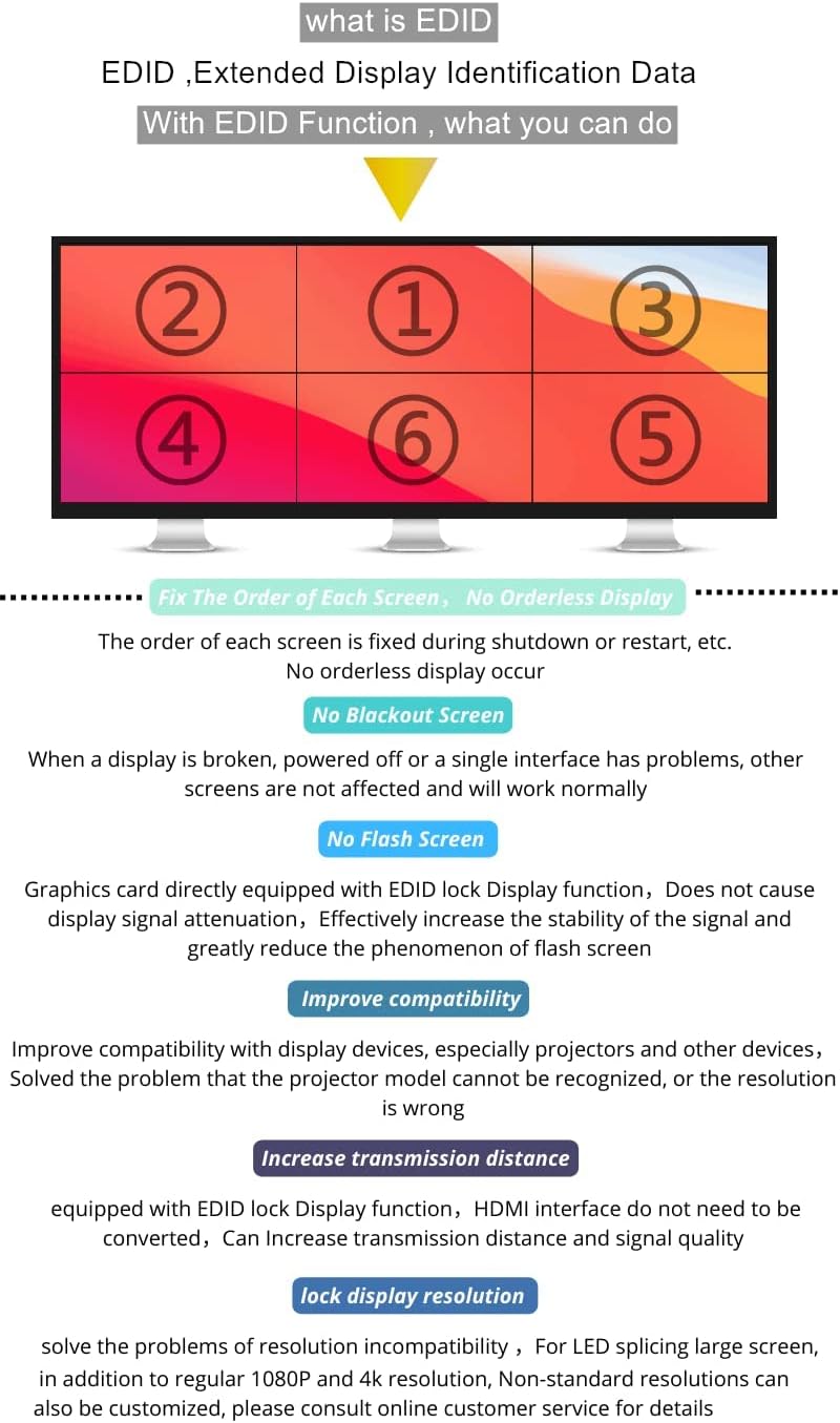 HDMI EDID Emulator Passthrough 2 Pack 1920×1080 4th Generation Aluminum Fit Headlesskeep Video Splitter for Remote Desktop, Headless System, Virtual Display Adapter - Image 6