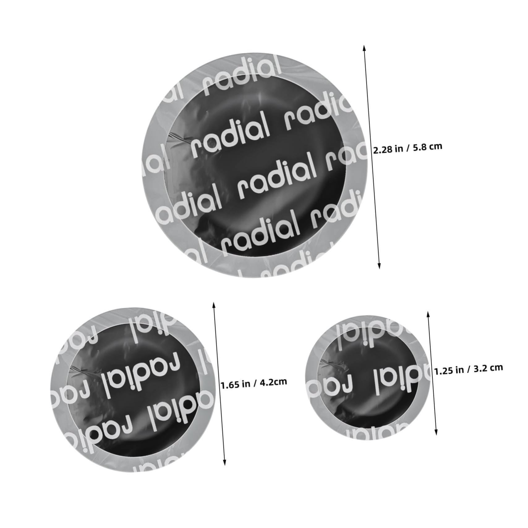 STOBAZA 90Pcs Tire Repair Patches Durable Round Rubber Puncture Repair Tools for Vehicles Includes Heavy Duty Tire Patching