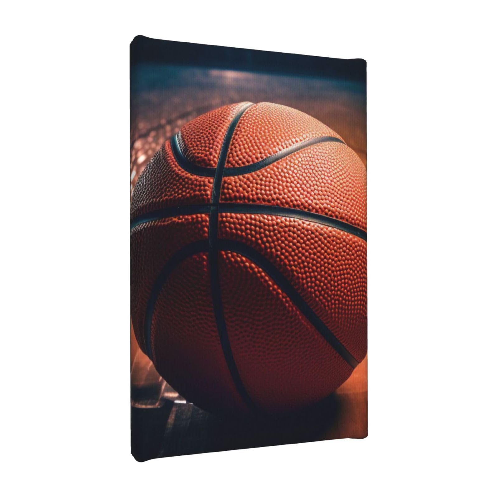 YKLJG Basketball Sport Printed Wall Art Canvas Painting 20x30 CM Wooden Framed Picture Painting Artwork Prints for Bedroom Kitchen Home Office Decor