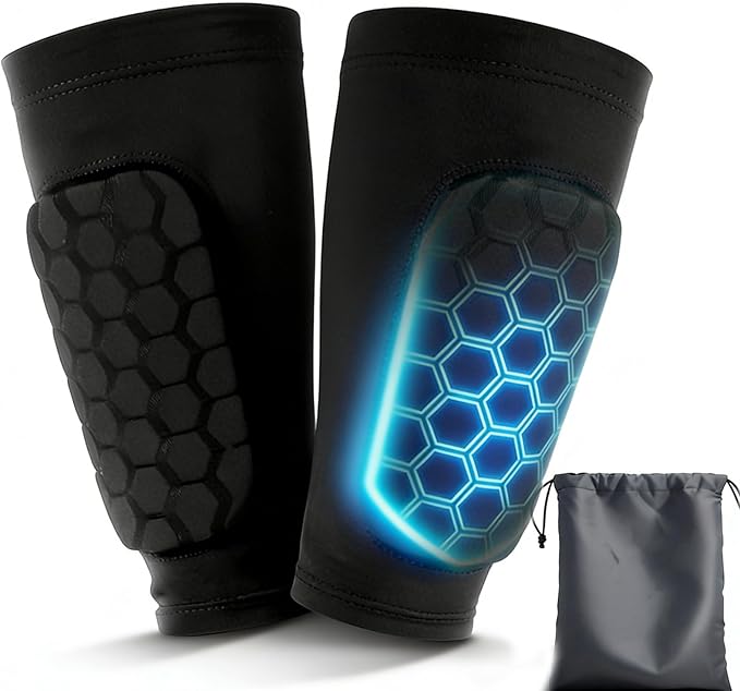 Schienbeinschoner Kinder Fussball Premium 3in1 Kleine Integrierte Schienbeinschoner Erwachsene für Skifahren,Fußball,Ski -2026 Leichte Shin Pads Herren Damen Atmungsaktiv & rutschfest (35g/1 Paar