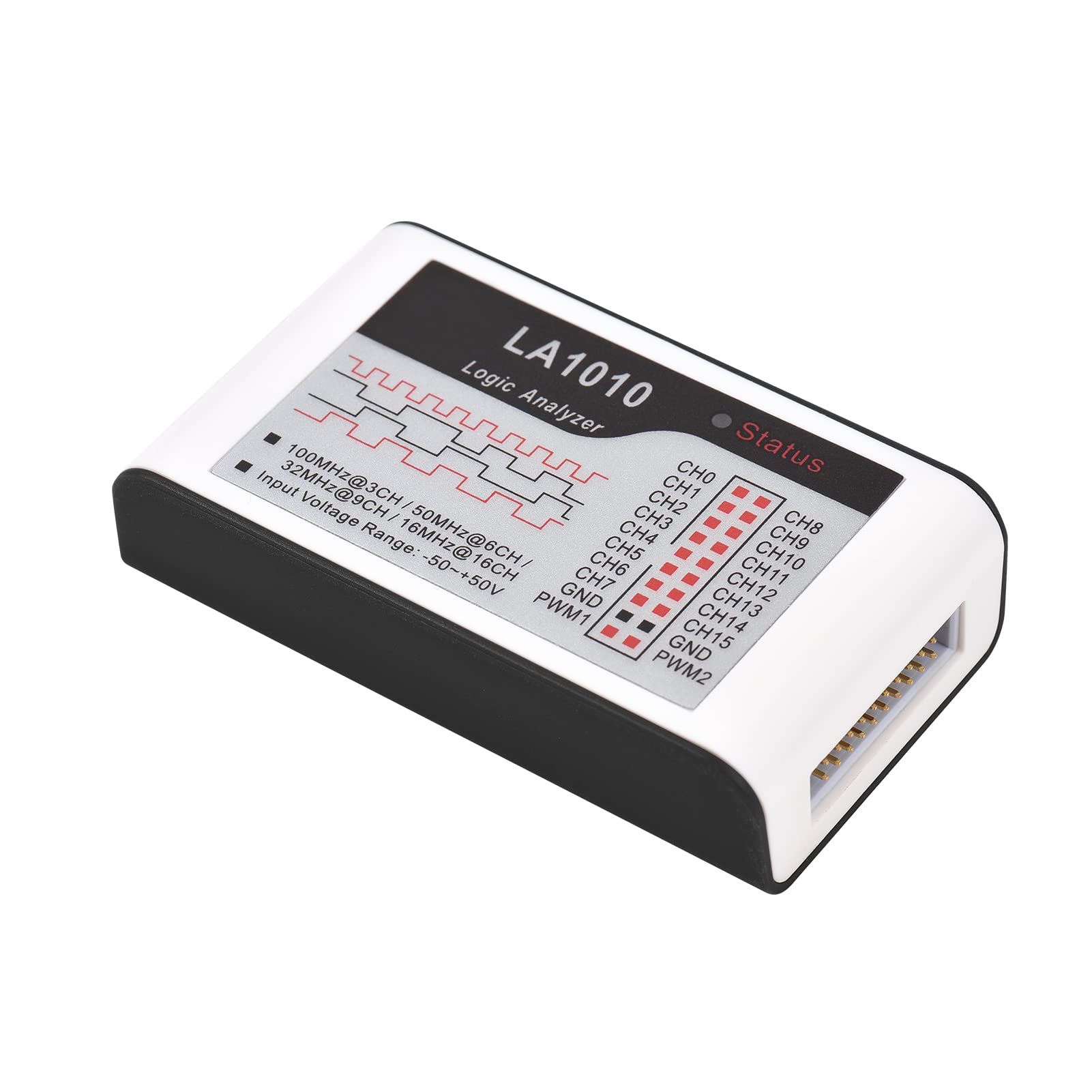 Logic Analyzer 16 Kanal 100MHz Abtastrate USB -basierte Logikanalysator mit Kabeln und Anschlüssen für Daten Echtzeit Hochladen TXT CSV- und BIN
