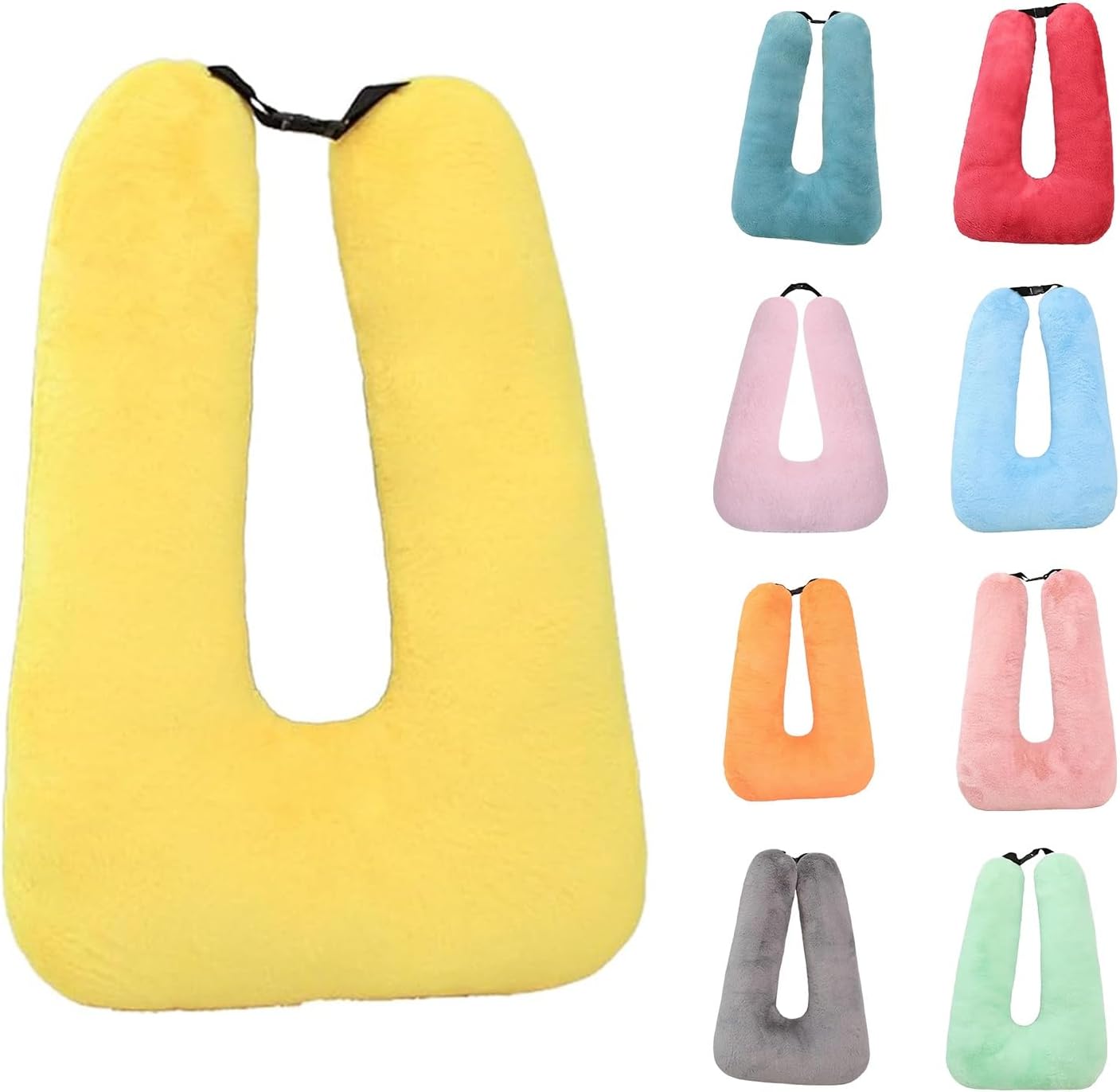 BOBORE Oreiller de voiture de voyage, oreiller de voiture de voyage pour enfants, oreiller de voiture pour dormir, coussin de soutien de la tête et du corps, oreiller en forme de U pour les voyages,