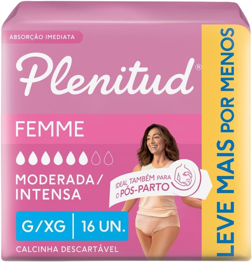 Produto Plenitud Femme Roupa Íntima Descartável G/XG 8un
