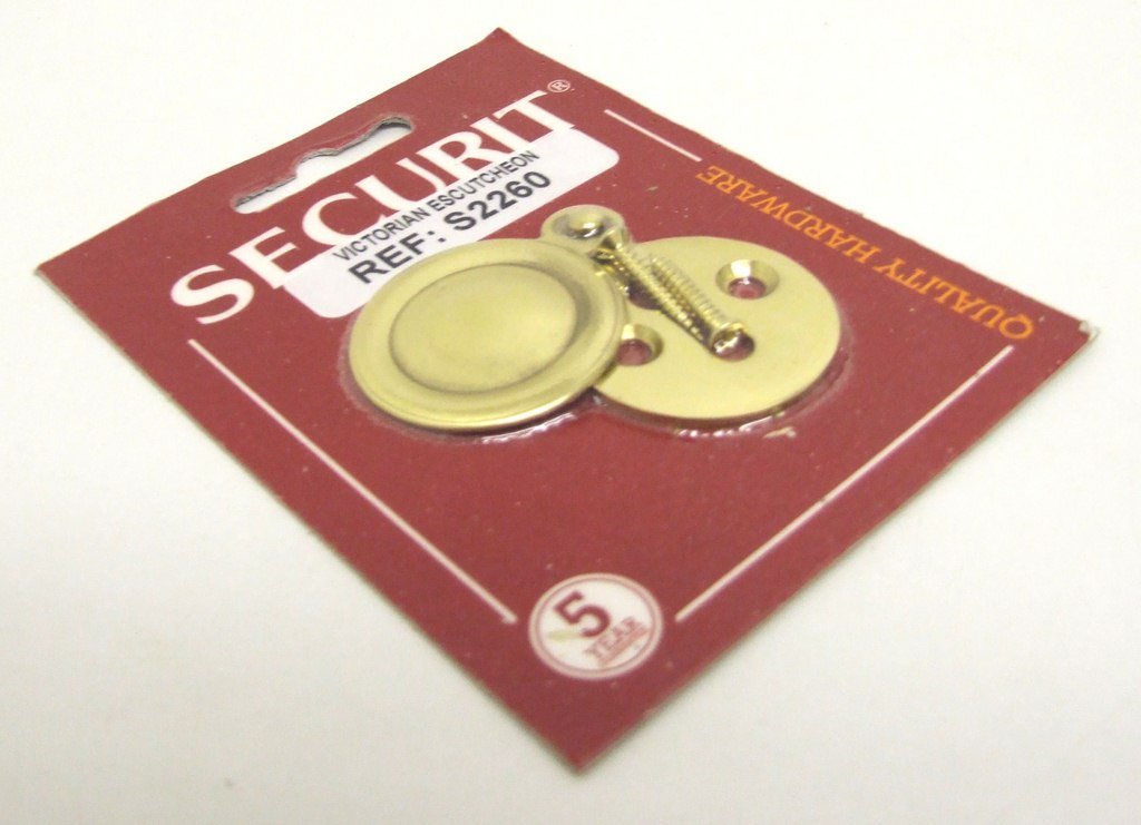 Securit Gold Sec Vic Escutcheon Cls Brs S2260