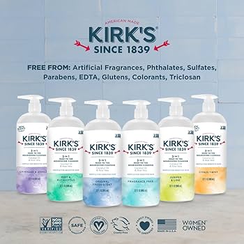Amazon.com : Kirk's 3-in-1 Head to Toe Nourishing Liquid Cleanser