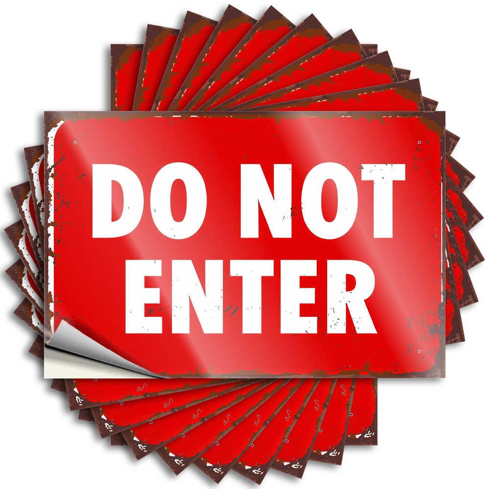 Warning: Restricted Area - No Entry Allowed Badass Funny Sticker | At Home Decor Waterproof Vinyl Door Microfiber Removable Decal Peel Stick(8X12CM)