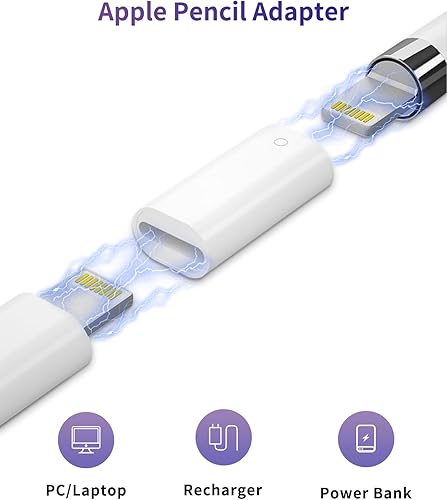 Miniatura 3 de Tapa magnética, adaptador de carga, punta de repuesto y soporte para tapa, compatible con Apple Pencil 1 generación