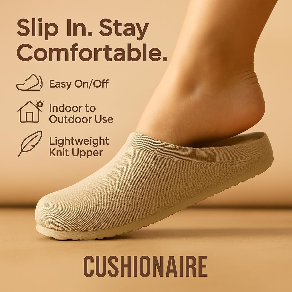 CUSHIONAIRE Women's Sils Knit Cork Footbed Clog with +Comfort - Image 6