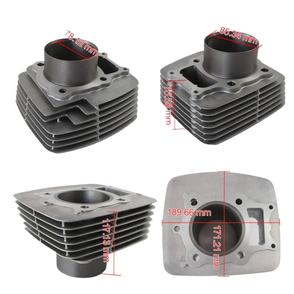 Kit pistone testata e guarnizione terminale 78,5 mm compatibile con Rancher 350 2000-2006 12100-HN5-670 13101-HN5-670 13010-HN5-671