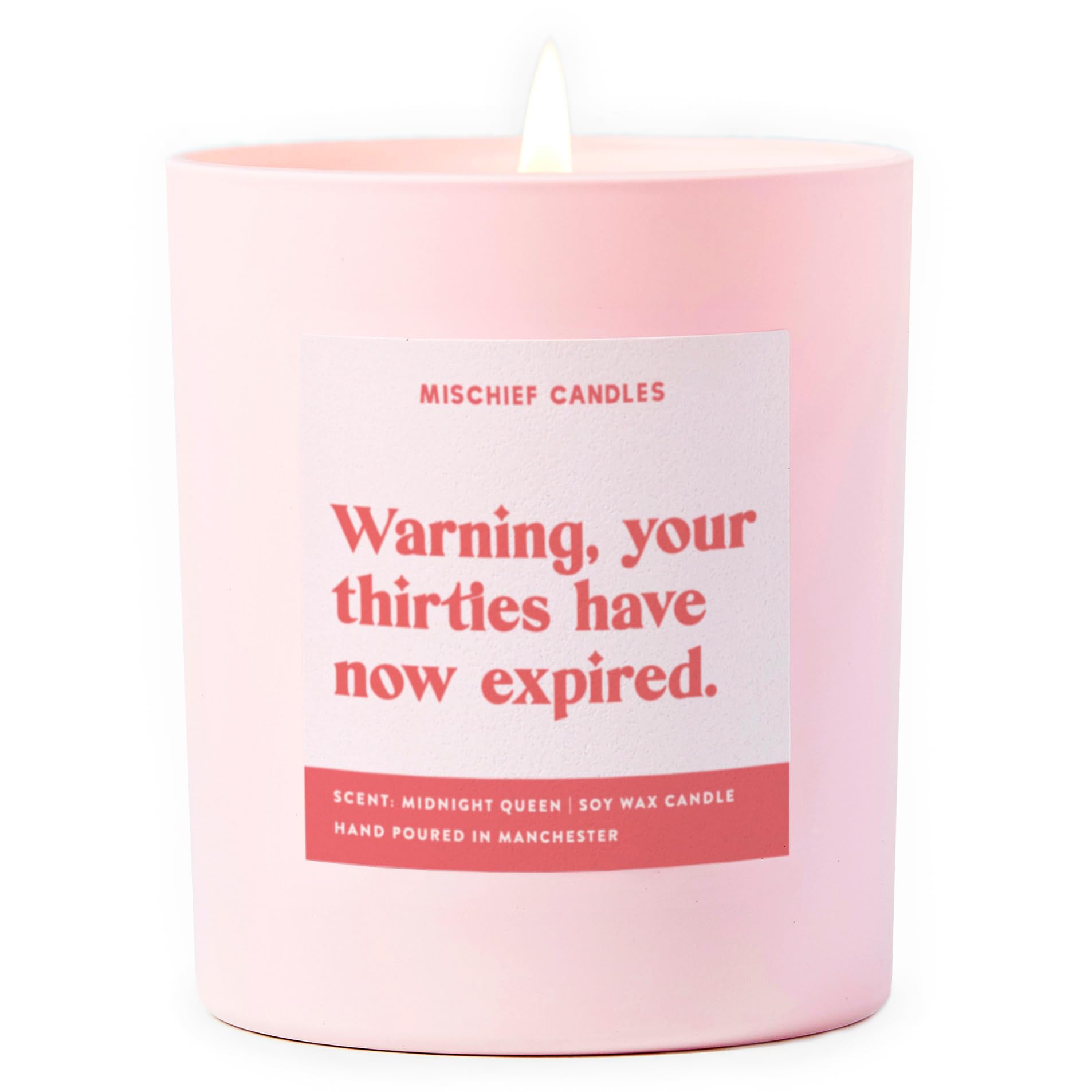 Funny Gift Idea Milestone Age Gifts Any Age Candle Gift for Her (Warning Thirties Have Expired)
